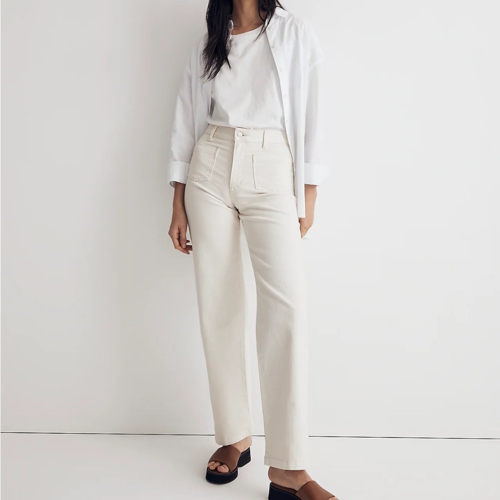 NWT Madewell The Perfect Vintage Wide-Leg Jean in Vintage Canvas (32)